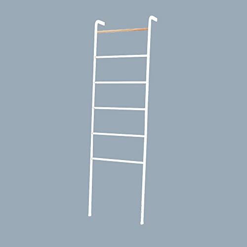 INNOKA White Wall Leaning Ladder Rack for Clothes & Home Decor