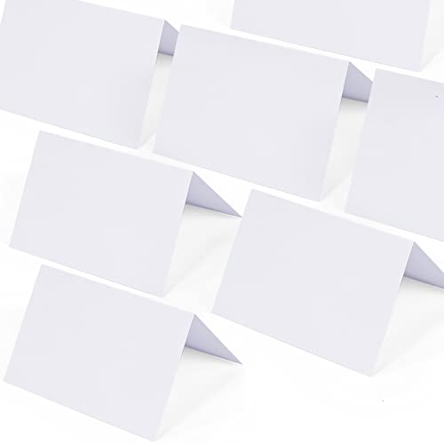 50-Pack Blank White Place Cards for Table Settings, Wedding & Party Food Labels