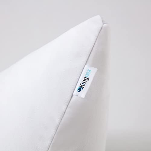 Waterproof 18x18 Pillow Protectors - Bamboo Viscose Featherproof Cover (2 Pack)