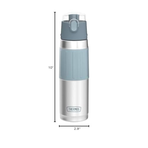 THERMOS Stainless Steel Hydration Bottle, 18 Ounce, Gray