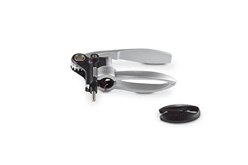 Le Creuset Satin Metal Lever & Foil Cutter | Premium Wine Bottle Opener