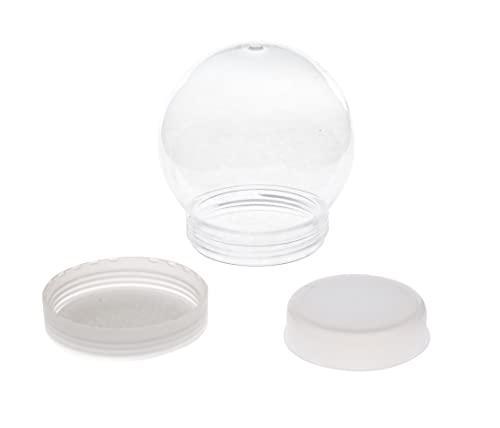4-Inch DIY Snow Globe Kit - Clear Shatterproof Plastic Water Globe