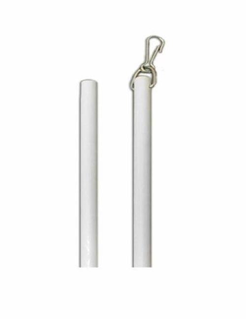 60-Inch Acrylic Curtain Pull Wand with Stainless Steel Snap Hook