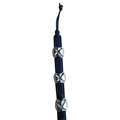 Hanging Jingle Sleigh Bells on 14-Inch Leather Strap for Door Knob