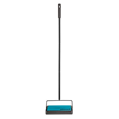 Compact Manual Carpet and Floor Sweeper, Lightweight Cordless Design