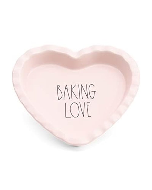 Rae Dunn Ceramic Pink"Baking Love" Heart Baking Dish
