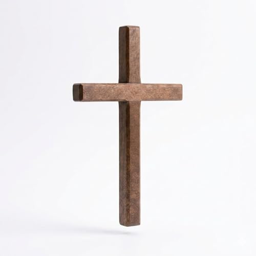 Wooden Cross for Wall or Table, 7.87-Inch Handheld Prayer Cross Decor
