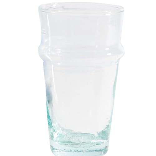 Handblown Moroccan Stackable Drinking Glasses, 11 oz - Set of 6