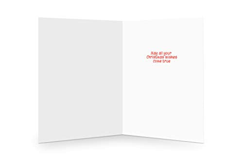 Stonehouse Candycane Line-up: Golf Themed 5x7 Christmas Card, USA Made with Envelope