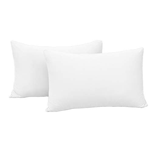 Jersey Knit Pillowcases 2-Pack - Ultra Soft Microfiber Standard Queen White