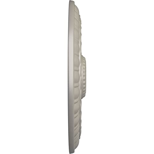 Ekena Millwork CM11LIPWS 11 1/4"OD X 1 1/8"P Linus Ceiling Medallion, Pearl White