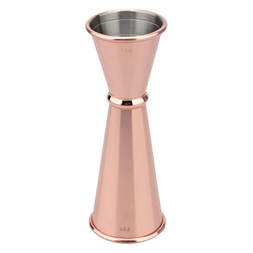 TJ Rose Barware Jigger for Bartending 1oz/2oz - Premium Stainless Steel