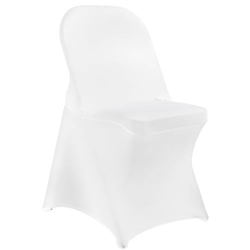 Stretch Spandex Chair Covers, White - 100 PCS Universal Slipcovers