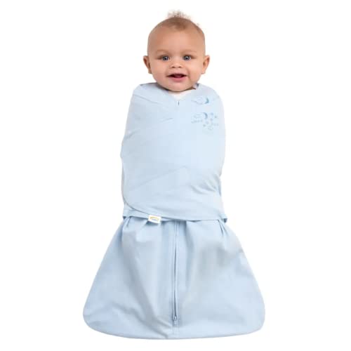 HALO 100% Cotton Sleepsack Swaddle, 3-Way Adjustable Wearable Blanket, TOG 1.5, Newborn 0-3 Months