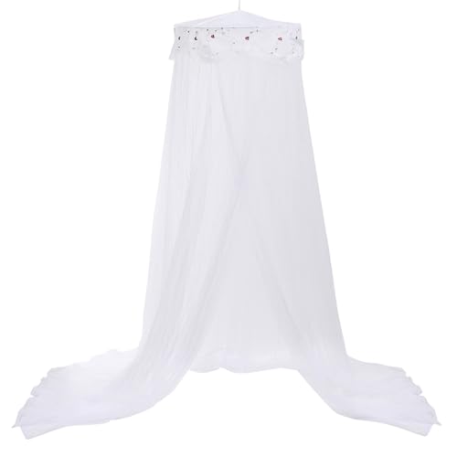 Princess Bed Canopy Net, Round Lace Dome Curtain for Single to King Beds