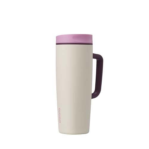 Owala SmoothSip Slider Travel Mug with Handle, 24 oz, Insulated Stainless Steel, Leak-Proof, Daybreak