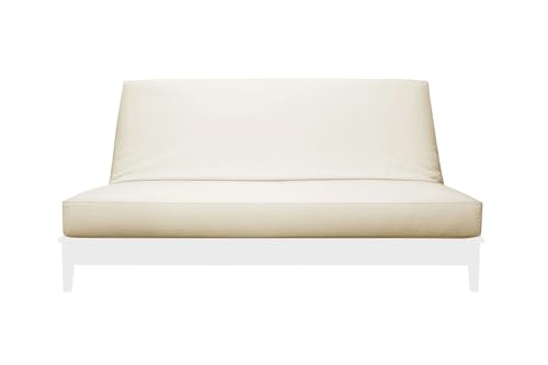 Premium 100% Cotton Twill Futon Cover with 3-Sided Zipper - Full Size