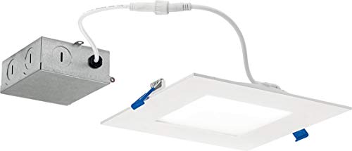 Kichler Direct-to-Ceiling 6 inch Square Slim 27K LED Downlight in White