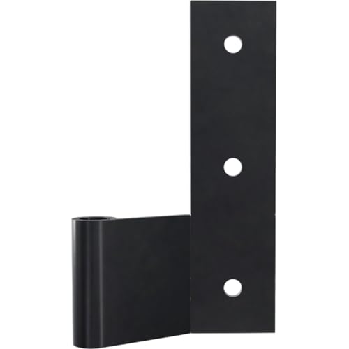 Flat Shutter Hinge, 1/2-Inch Offset, 304 Stainless Steel, Matte Black Pair