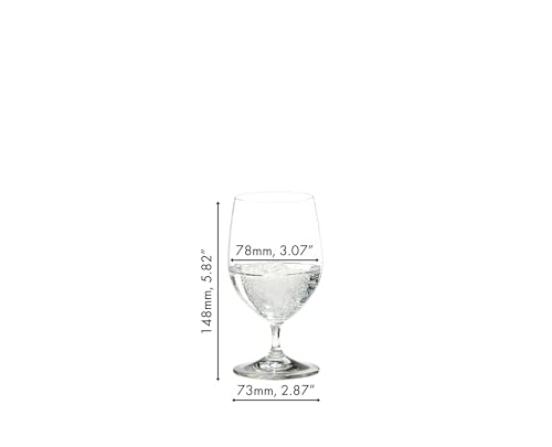Elegant Crystal Water Glass Set, 12.35 oz Short Stem Glasses, Set of 2