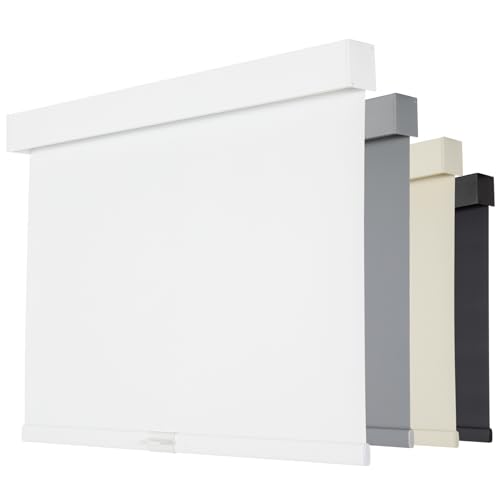 Cordless Blackout Roller Blinds with Valance - 46"W x 72"H, UV Protection & Thermal Insulation
