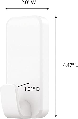 Extra Large Adhesive Wall Hooks - Heavy Duty Damage-Free Hanging, 10 lb