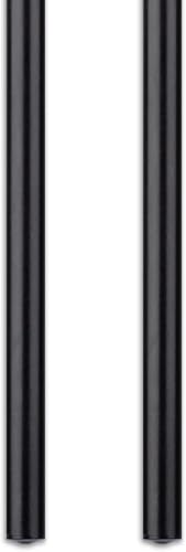 Aluminum Curtain Wand - 48-Inch Drapery Pull Rod, Metallic Black (2 Pack)