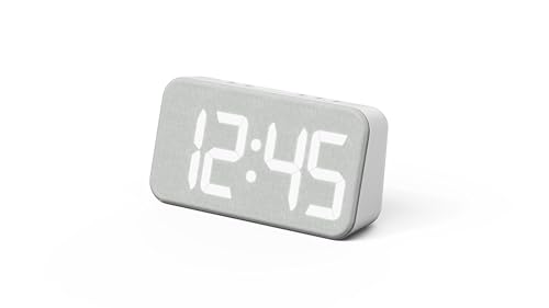 Fabric LED Digital Alarm Clock with Temperature Display & USB Charger