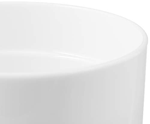 DRINIQUE Unbreakable Elite Tumbler Glass (Set of 4) 12oz Plastic Iced Tea Glasses - Stackable, Shatterproof, Dishwasher Safe - White