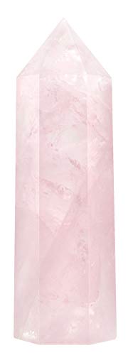 Rose Quartz Crystal Wand 2-Inch Polished Point for Reiki and Meditation