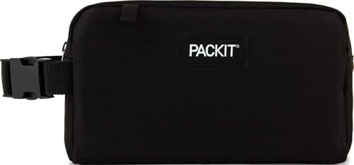Freezable Insulated Snack Box Collapsible Mini Lunch Cooler, Black