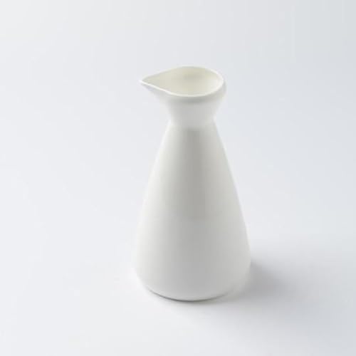 Sizikato 2-Pack White Porcelain Sake Bottles 10oz Dishwasher & Microwave Safe