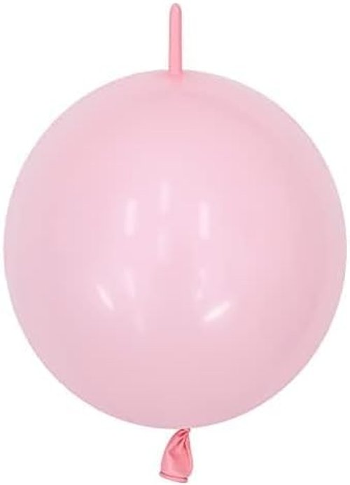 IN-JOOYAA 6-Inch Baby Pink Latex Quick Link Balloons - 100 Pcs for Party Decorations