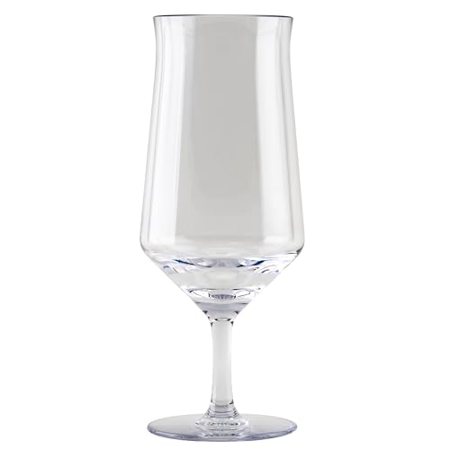 GET BPA-Free 15oz Clear Plastic Hurricane Glasses Set of 4 - Shatterproof & Dishwasher Safe