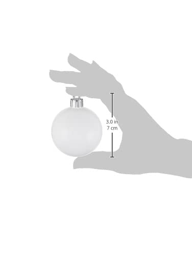 12-Piece DIY Blank White Ball Ornaments Refill Kit with Storage Box