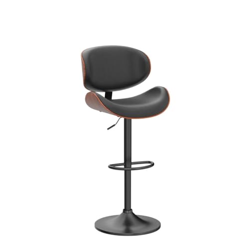 Adjustable Swivel Bar Stools Set of 2, PU Leather Counter Height Chairs