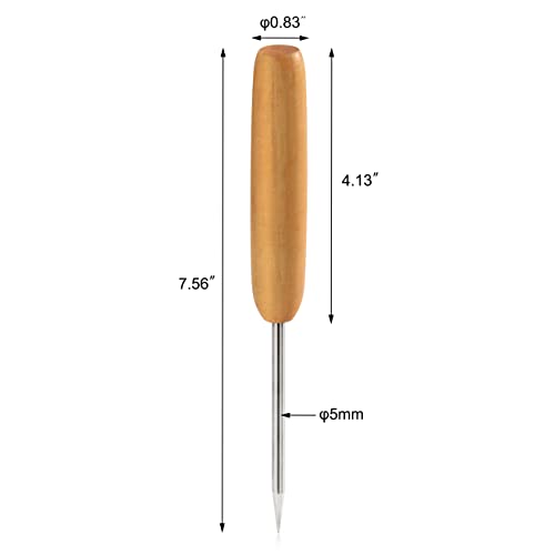 Carbon Steel Ice Pick with Hardwood Handle - 7.5 Inch Bar & Kitchen Ice Breaker