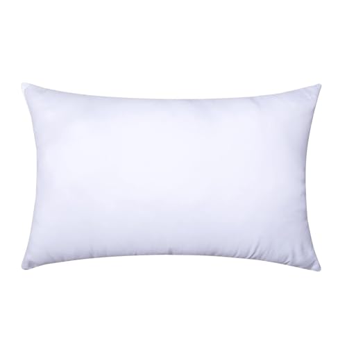 MIULEE 12x20 Rectangle Throw Pillow Insert - Soft Lumbar Support for Couch