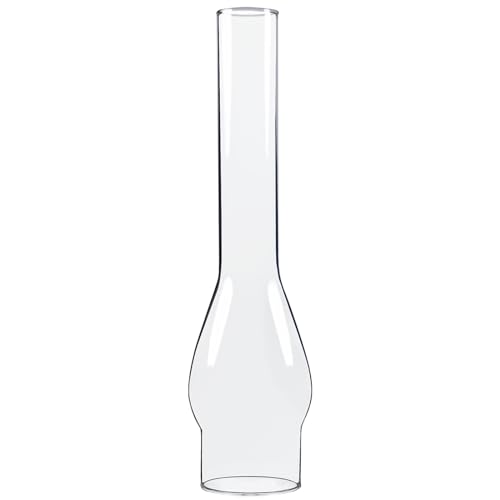 Clear Glass Hurricane Oil Lamp Chimney - 3" Base x 14" Replacement
