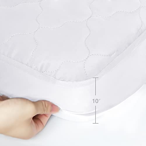 Waterproof Cot Mattress Pad Protector - 30" x 75" Deep Pocket