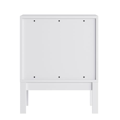 Kids Wooden 2-Drawer Nightstand with Smooth-Glide Drawers