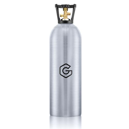 20lb Aluminum CO2 Tank with CGA320 Valve - DOT Approved Gas Cylinder