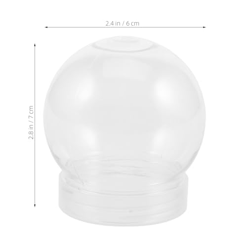 15 Pack DIY Clear Plastic Water Globes, Refillable Craft Kits for Kids