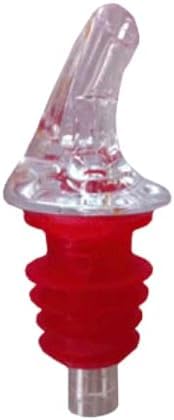 Set of 12 Medium Red Free-Pour Liquor Bottle Spouts for 750ml & 1L Bottles