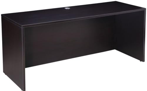 Boss Office Products Holland U-Shape Executive Desk with File Storage & Hutch, 66" Mocha