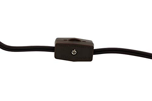 Creative Hobbies Clip-in Lamp Cord with 7W Bulb - Brown, 6 ft, on/off