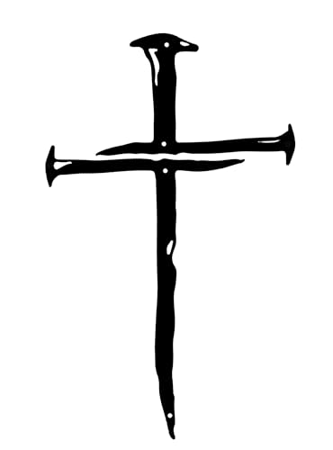 Minimalist Metal Cross Wall Art – 17-Inch Black Iron Religious Home Decor