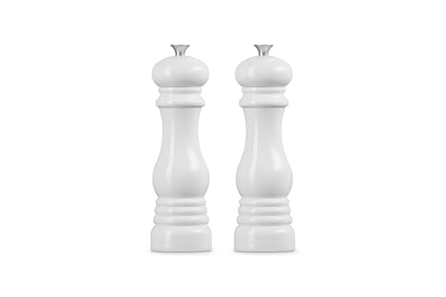 Le Creuset Salt and Pepper Mill Set 8-Inch, White