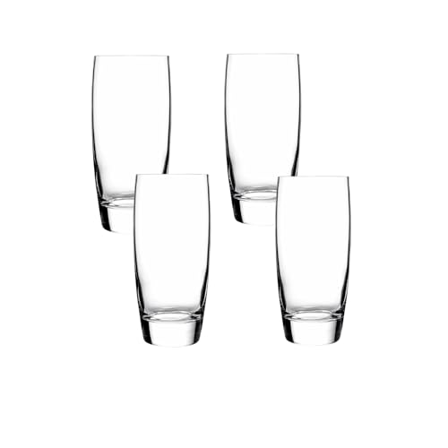 20 oz Crystal Cooler Glasses, Set of 4, Lead-Free Drinking Glassware