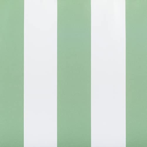 Sun Zero Valencia Cabana Stripe Indoor/Outdoor UV Protectant Energy Efficient Grommet Curtain Panel Pair, 54" x 95", Spa Green, 2-Pack